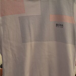 Boss White Tee with Graphic Accents